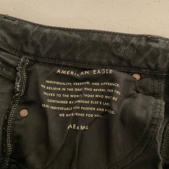 American Eagle Slim Fit Airflex+ Denim Jeans Distressed Black Men’s Size 30x32 - Picture 6 of 16